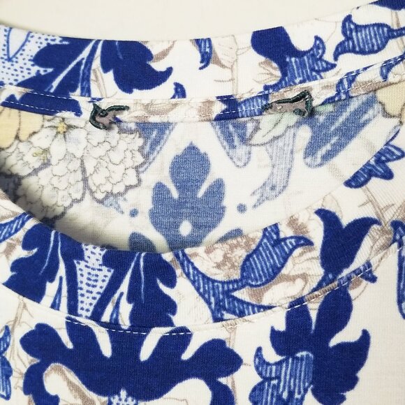 Johnny Was Shellinay Favorite Short Sleeves Crew Swing Tee Top L Bamboo $120 - Picture 11 of 16